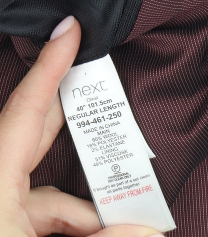 Close-up detail of Next Men's Blue Regular Fit Jacket 40