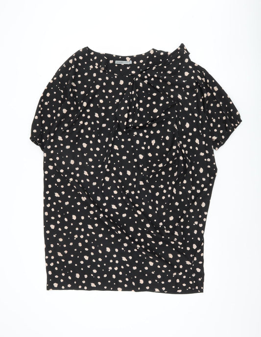 Soaked in Luxury Women's Black Polka Dot Blouse M