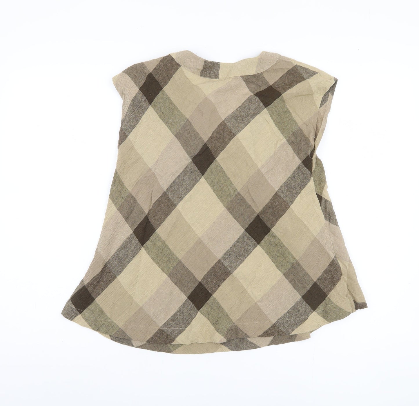 Masai Women Beige Check Tunic Blouse, S