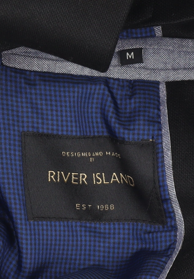 River Island Men's Black Jacket Blazer M