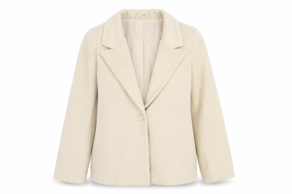 PRETTYLITTLETHING Women's Beige Blazer, Size 10
