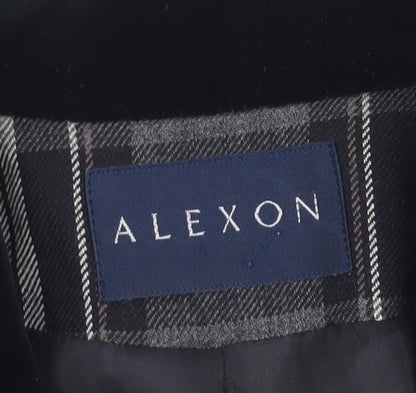 Alexon Women's Black Plaid Blazer 12 - Wool Tailored Jacket