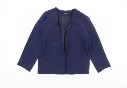Additional front view of ASOS Women's Blue Blazer, size 8, Regular Fit
