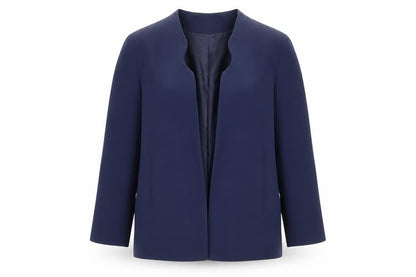 Front view of ASOS Women's Blue Blazer, size 8, Regular Fit