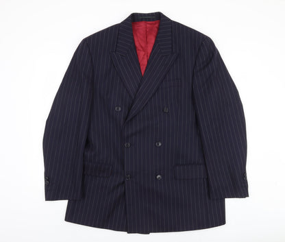 Empire Mills Men's Navy Striped Wool Blazer 40R