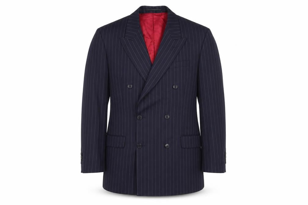 Empire Mills Men's Navy Striped Wool Blazer 40R