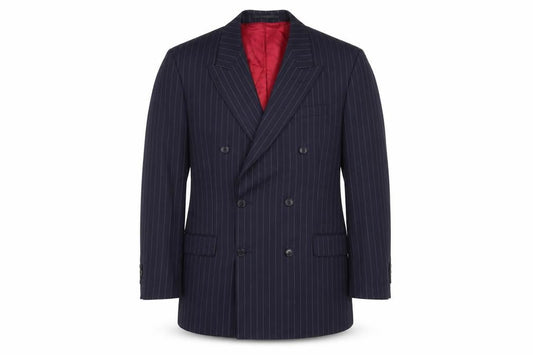 Empire Mills Men's Navy Striped Wool Blazer 40R