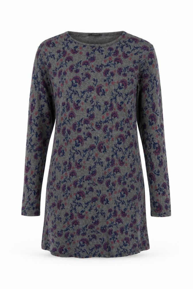 Esmara Women's Grey Floral Pullover Jumper Size 14