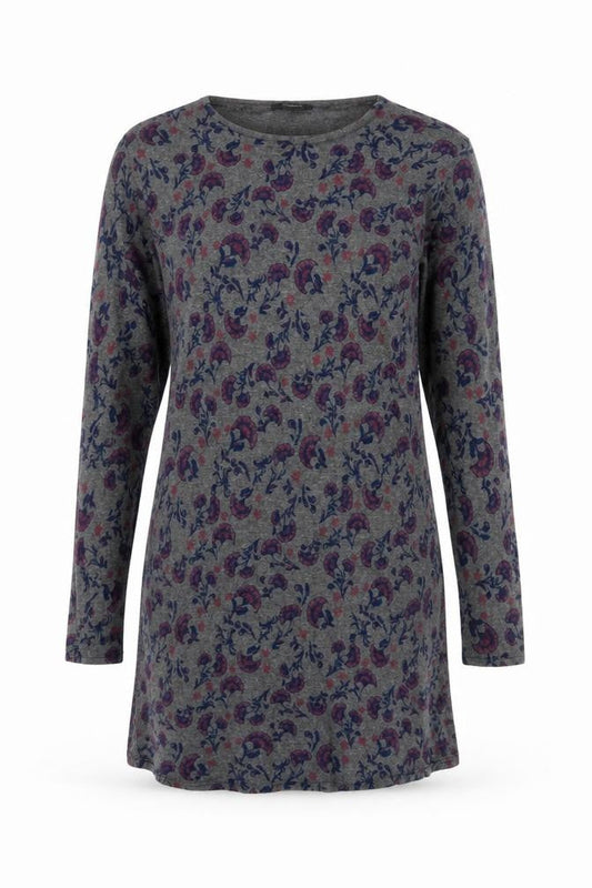 ESMARA Women's Grey Floral Pullover Jumper Size 14