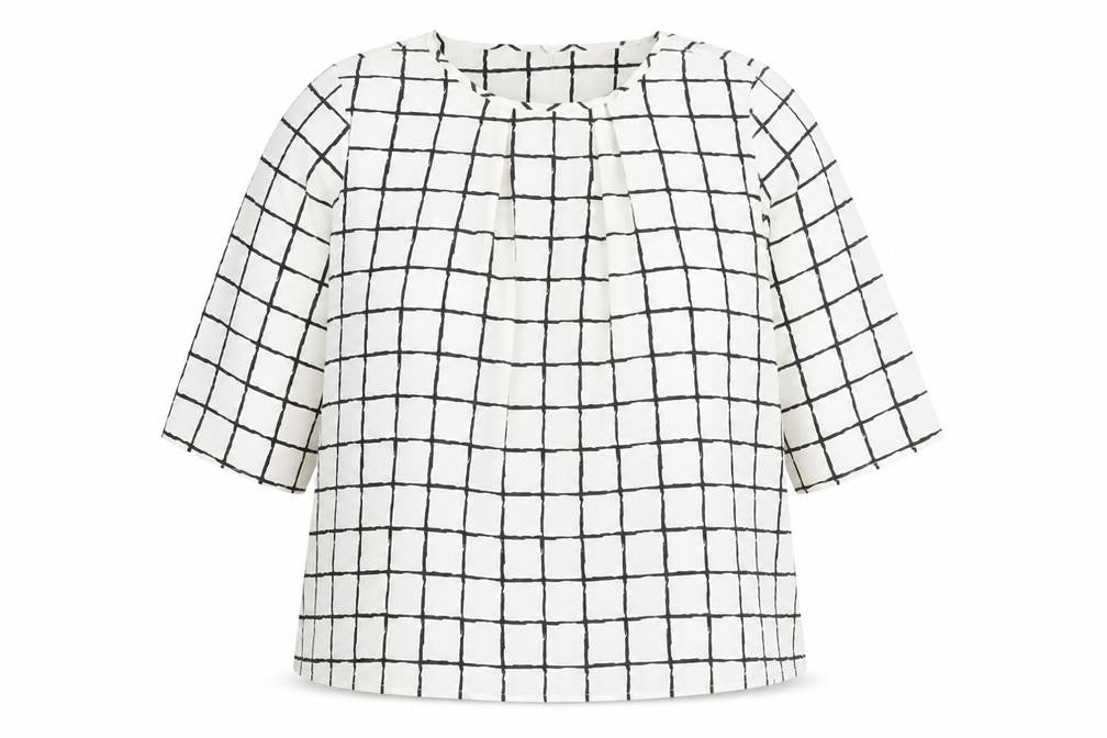 Marks & Spencer Women's White Check Blouse UK 20