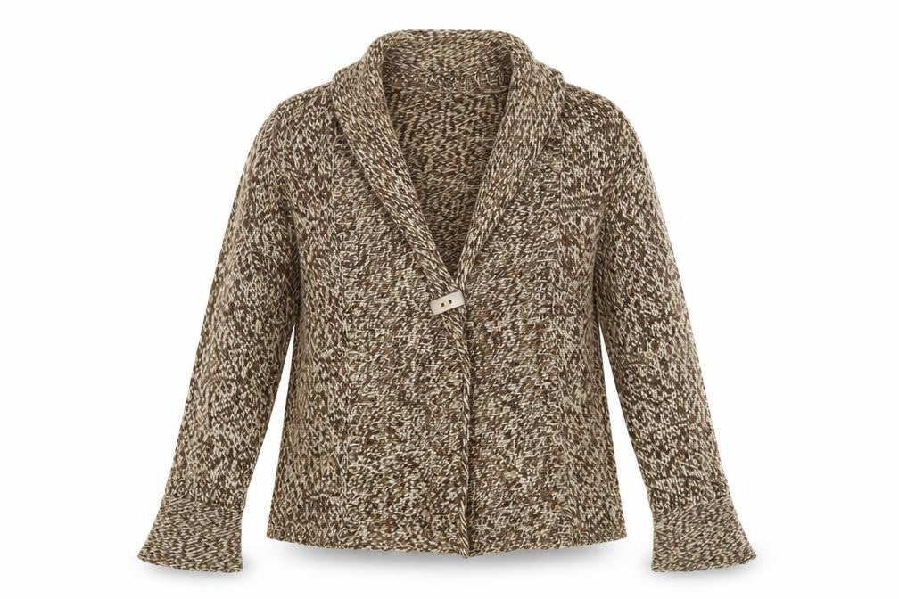 Wallis Women's Brown Cardigan M Button Accent