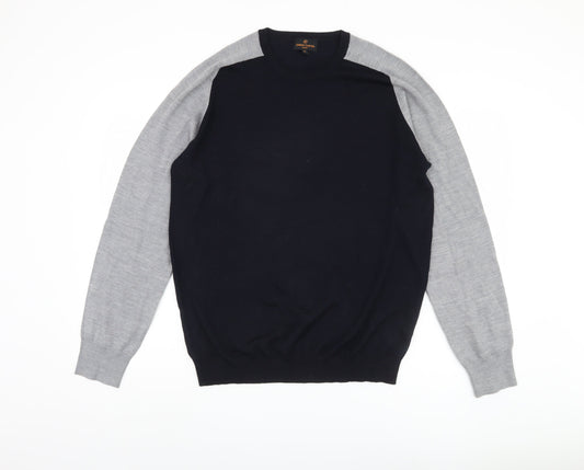 Simon Carter Men's Black and Grey XL Pullover Jumper