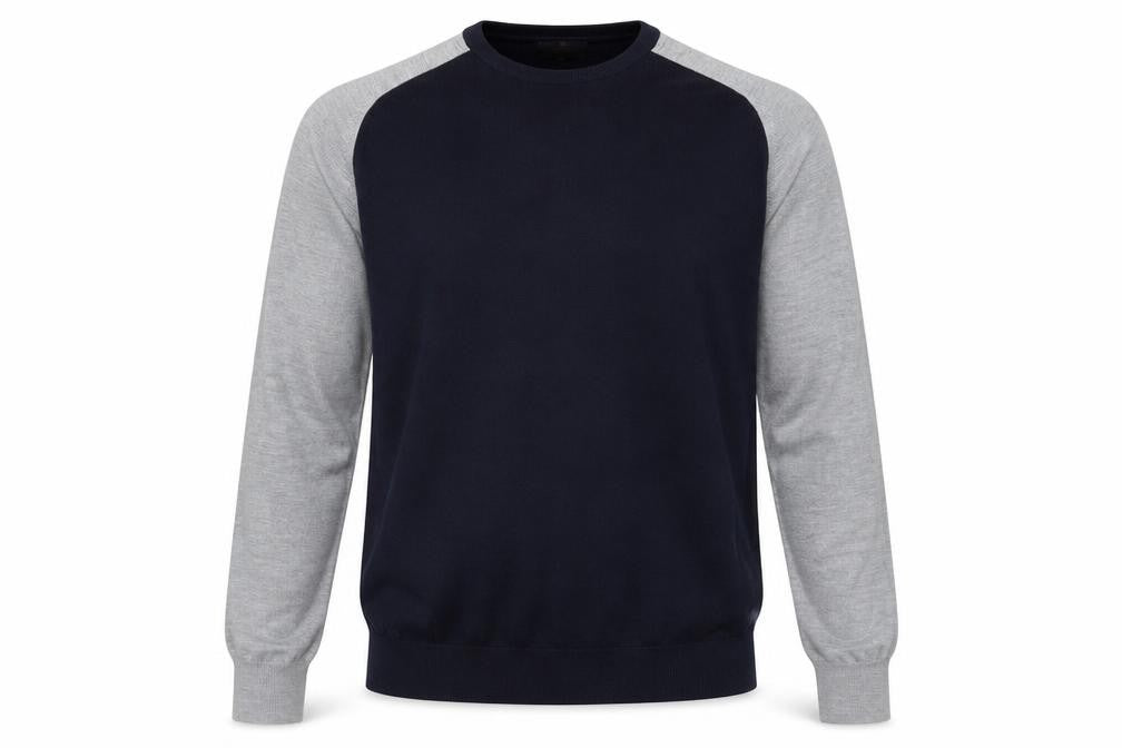 Simon Carter Men's Black and Grey XL Pullover Jumper