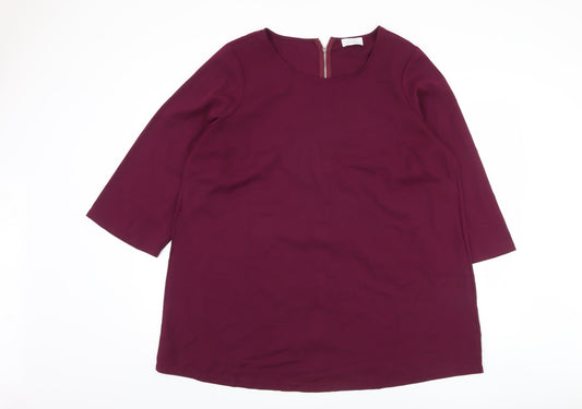 Yours Women's Purple 3/4 Sleeve Top, Size 20