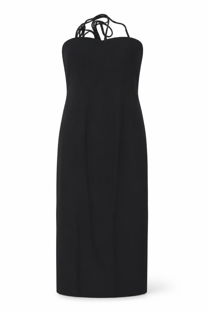 Wallis Black Midi Bodycon Dress, Size 8