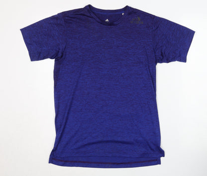 Additional front view of Adidas Men's Blue Climalite T-Shirt, size S