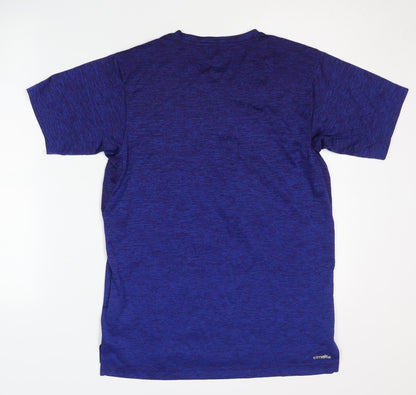 Back view of Adidas Men's Blue Climalite T-Shirt, size S