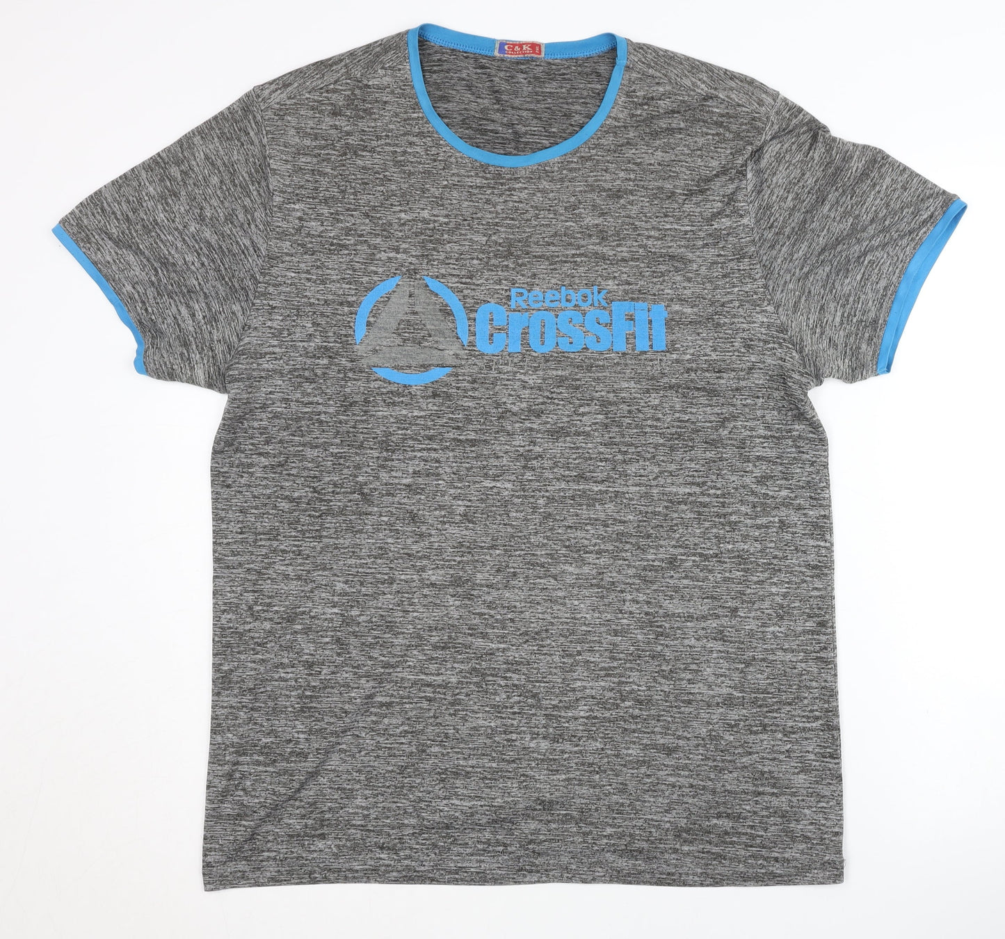 C&K Collection Men's Grey 2XL T-Shirt for CrossFit