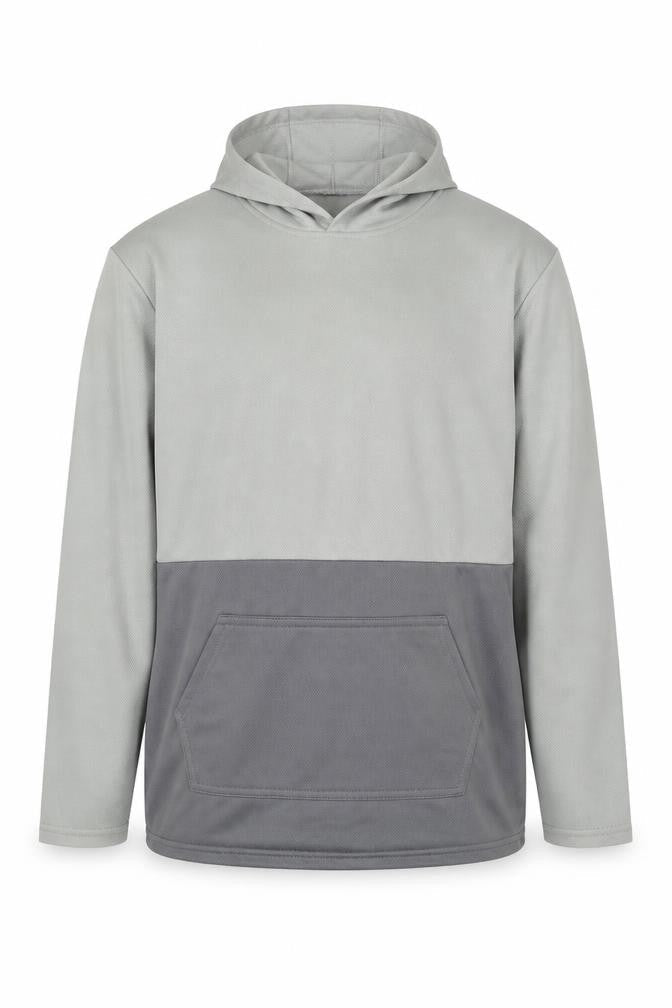 Real Essentials Men's Grey Pullover Hoodie L