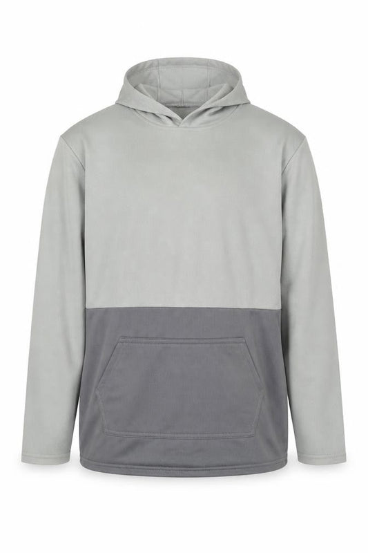 Real Essentials Men's Grey Pullover Hoodie L