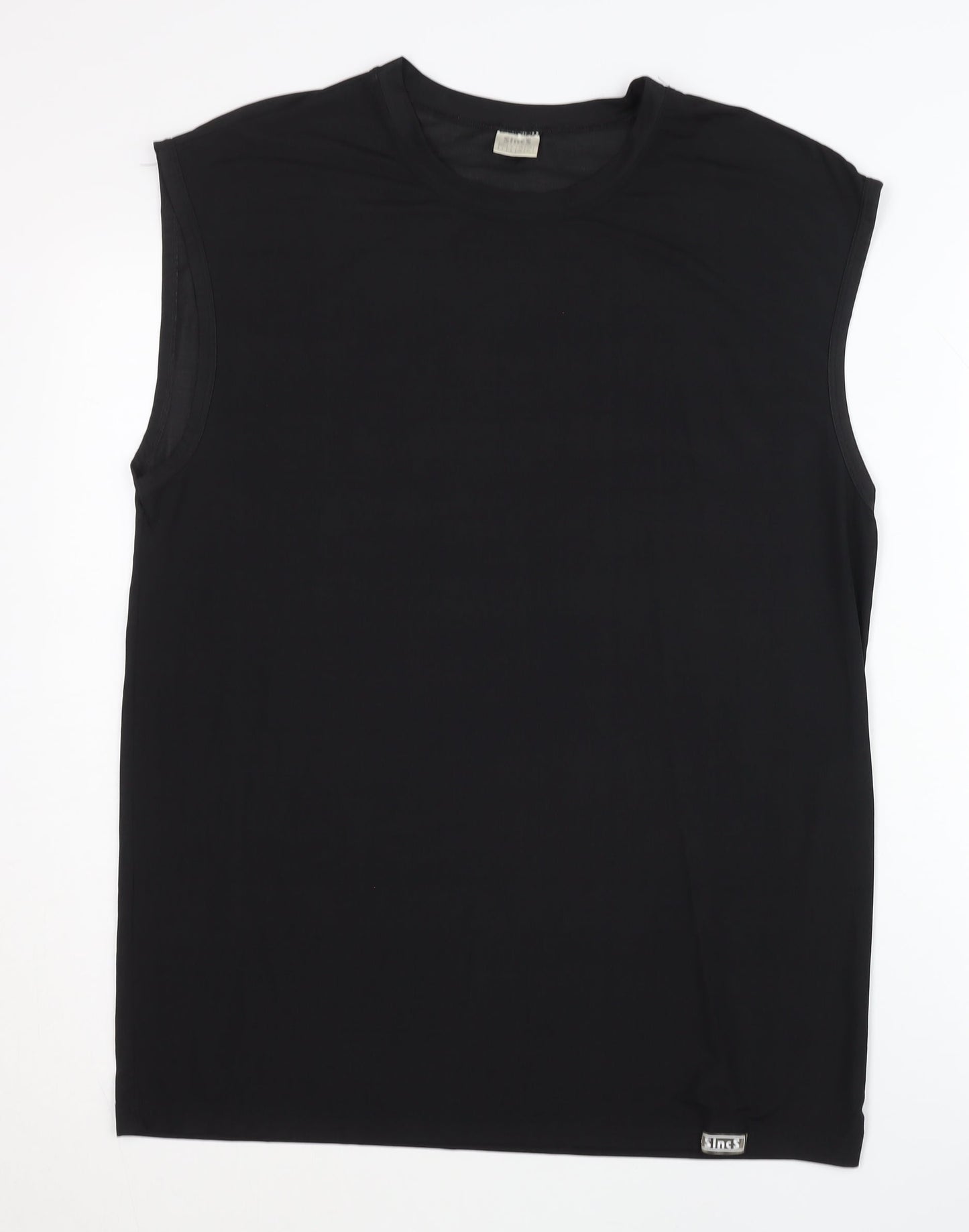 SineS Men's Black XL Basic Tank Top