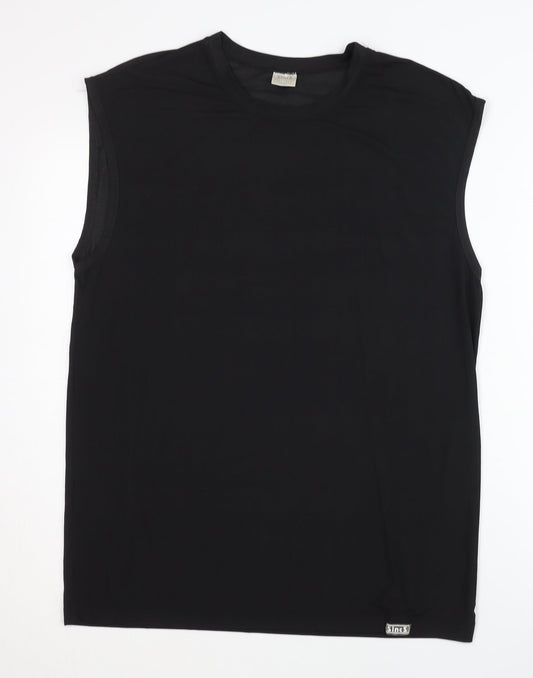 SineS Men's Black XL Basic Tank Top