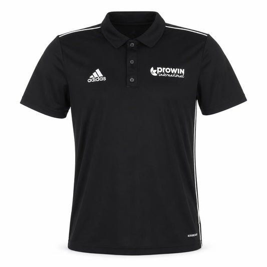 Front view of adidas Men's Black Polo Shirt Medium