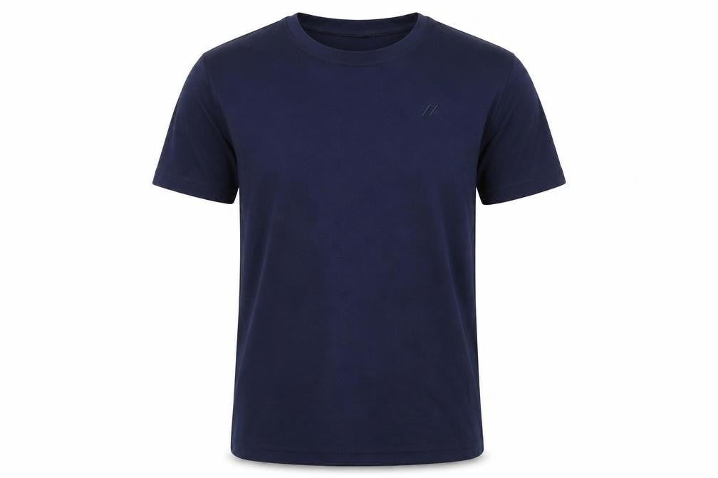 Maier Sports Men's Blue Short Sleeve Polyester Tee