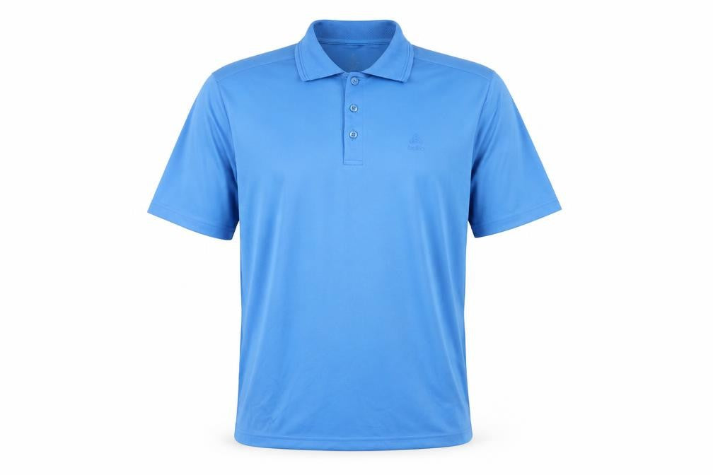 Odlo Men's Blue XL Basic Polo Shirt - Breathable, Polyester