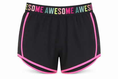 Front view of H&M girls’ black athletic shorts 10-12y