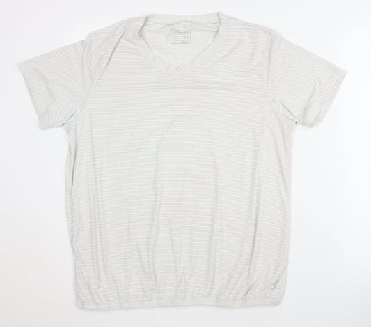 Energetics Unisex White T-Shirt V-Neck Size 18