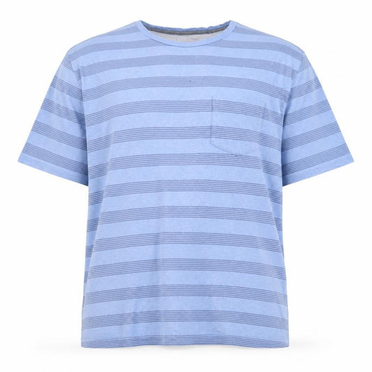 Jasper Conran Men's Blue Striped Crew Neck T-Shirt, Size L