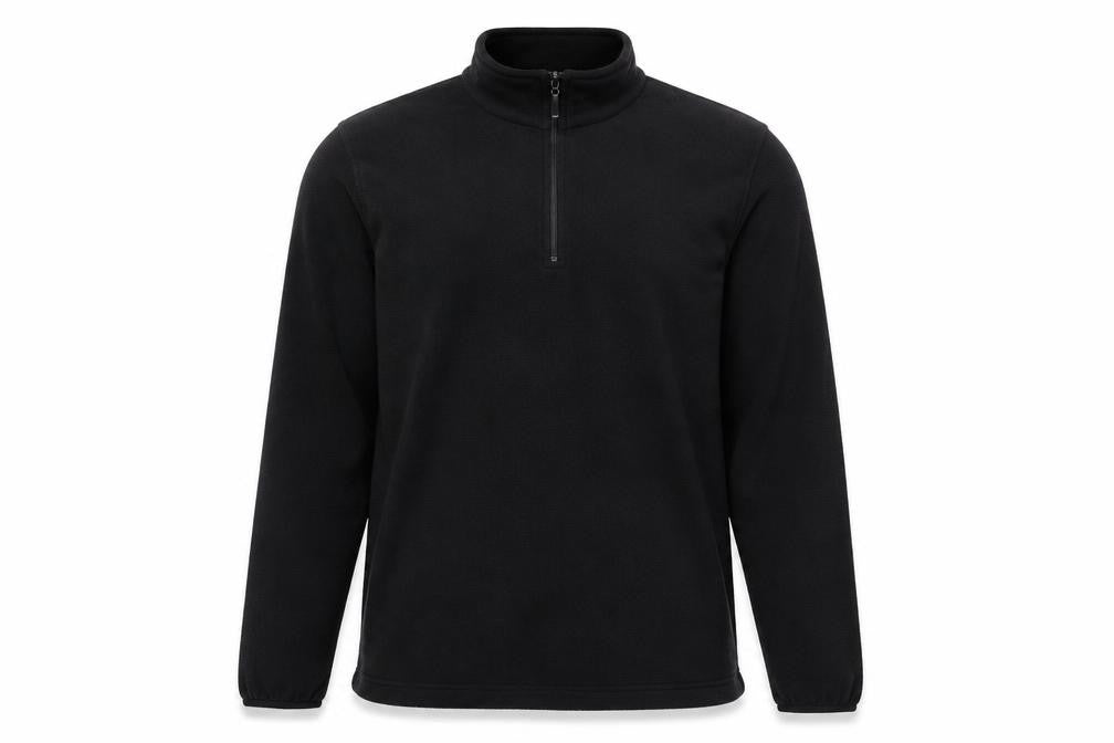 Roly Men's Black Fleece 1/4 Zip Sweatshirt, Size S