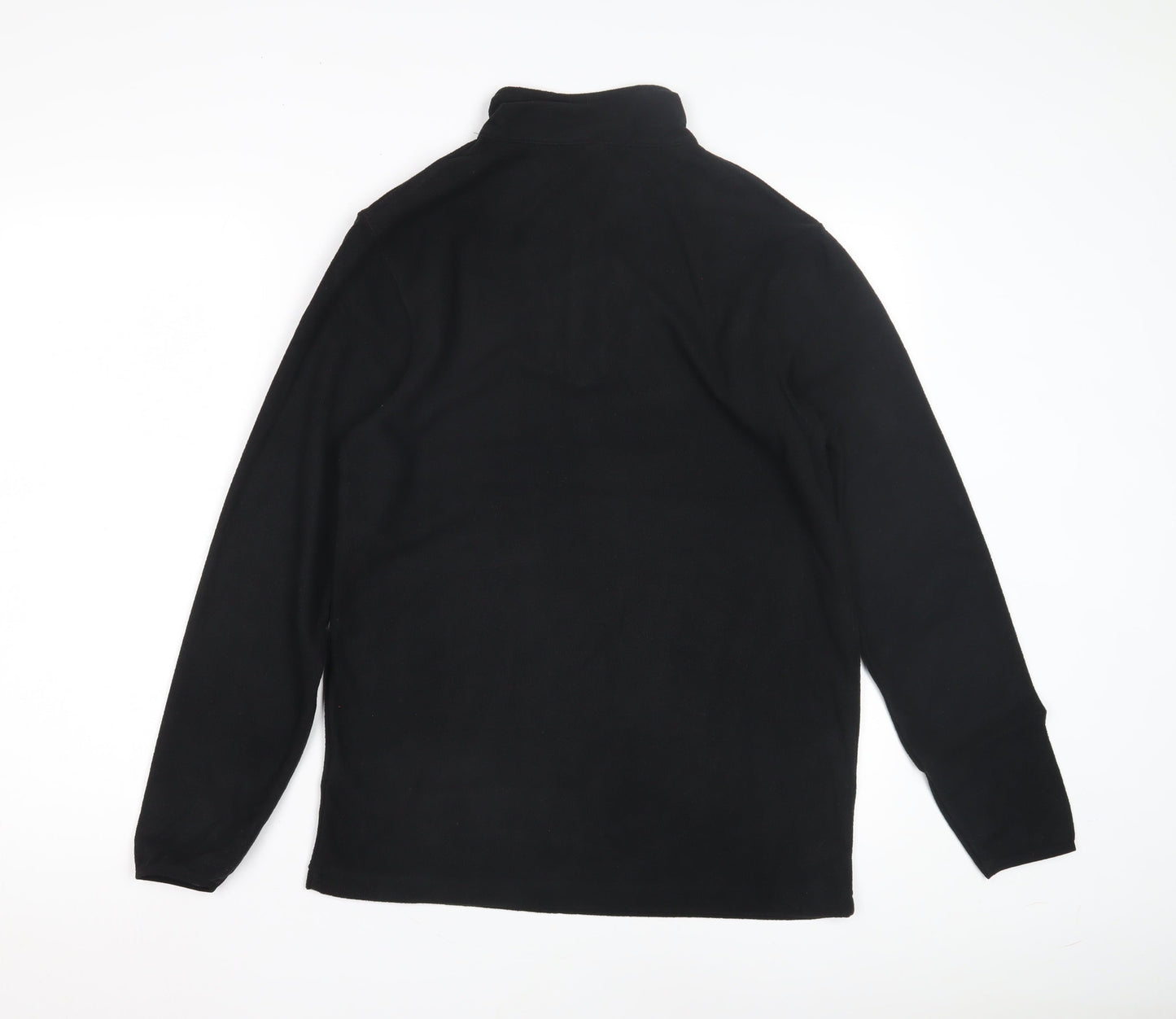 Roly Men's Black Fleece 1/4 Zip Sweatshirt, Size S
