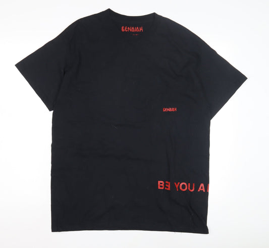 Benaiah Men's Black XL Cotton Logo T-Shirt