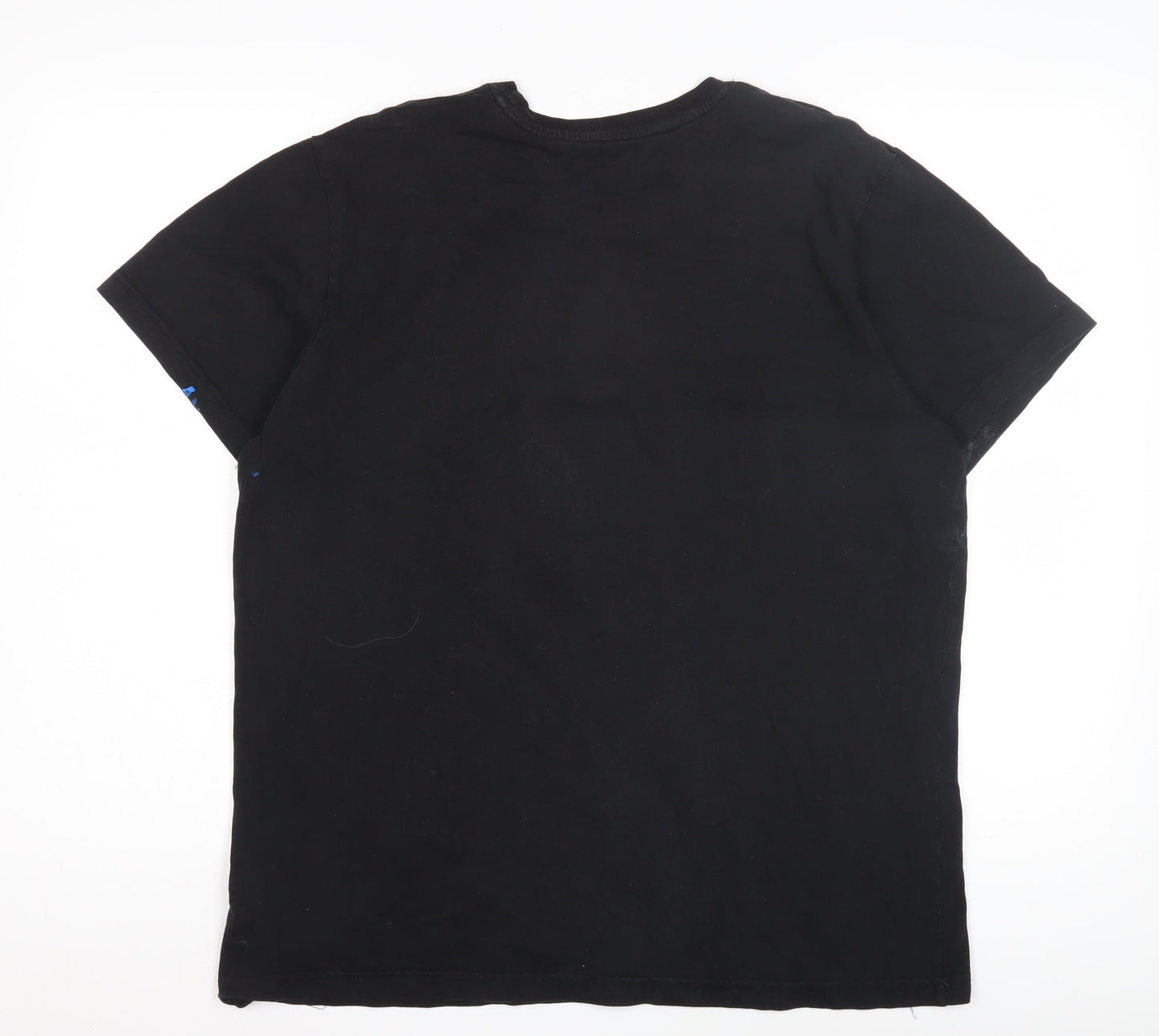 Jack & Jones Men's Black Graphic Sports T-Shirt - Large