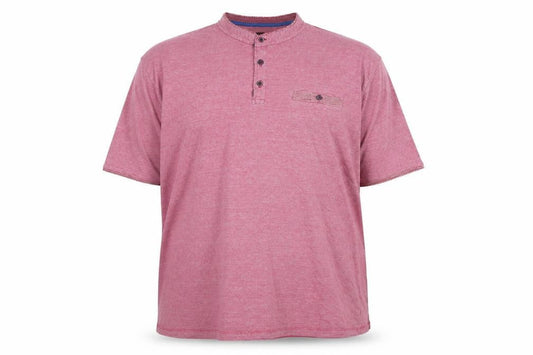 Black Label Men's Red 2XL Henley T-Shirt