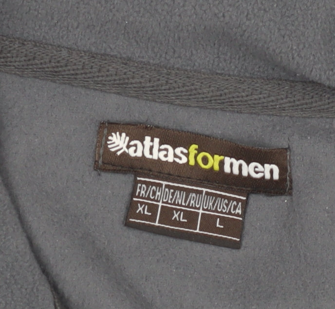Atlas For Men Grey Fleece Jacket - L, Winter Casual