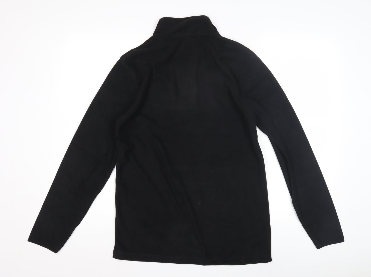 Roly Black Unisex Sweatshirt S 1/4 Zip Fleece