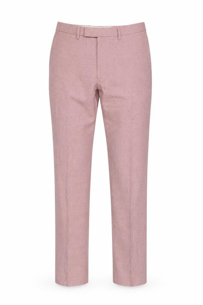 Marks & Spencer Men's Pink Slim Trousers, Size 32L