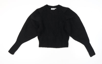 Weekday Women's Black Chunky Knit Pullover XS