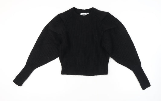 Weekday Women's Black Chunky Knit Pullover XS