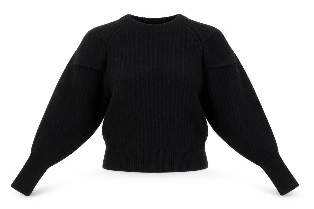 Weekday Women's Black Chunky Knit Pullover XS