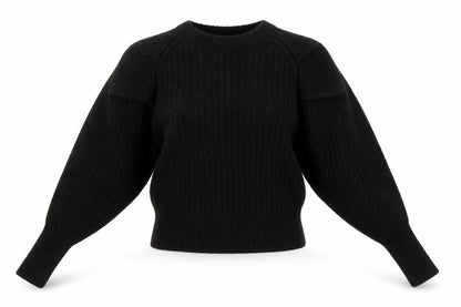 Weekday Women's Black Chunky Knit Pullover XS