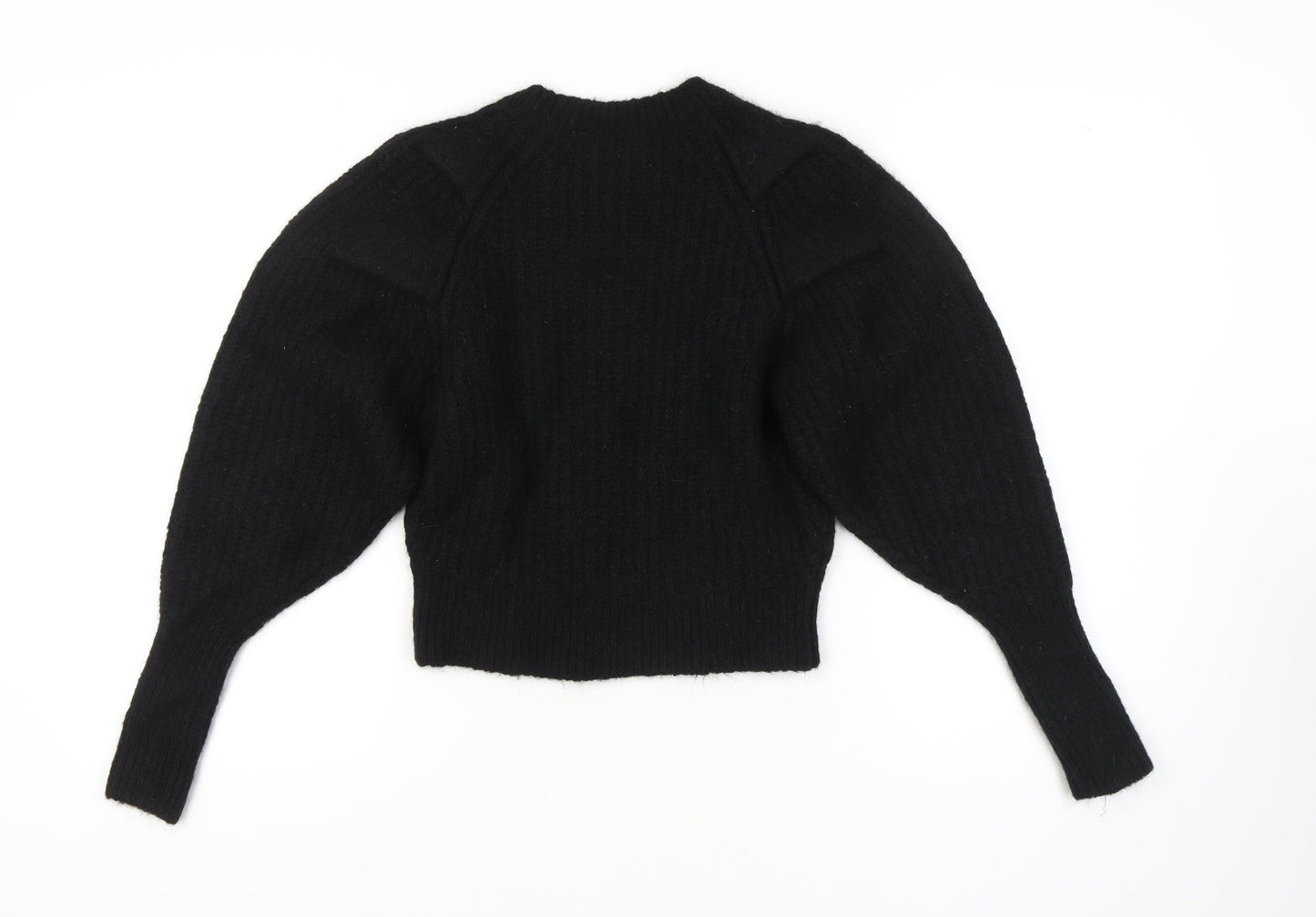 Weekday Women's Black Chunky Knit Pullover XS
