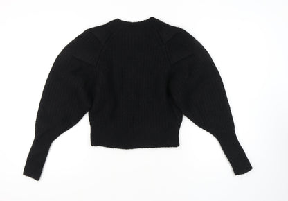 Weekday Women's Black Chunky Knit Pullover XS