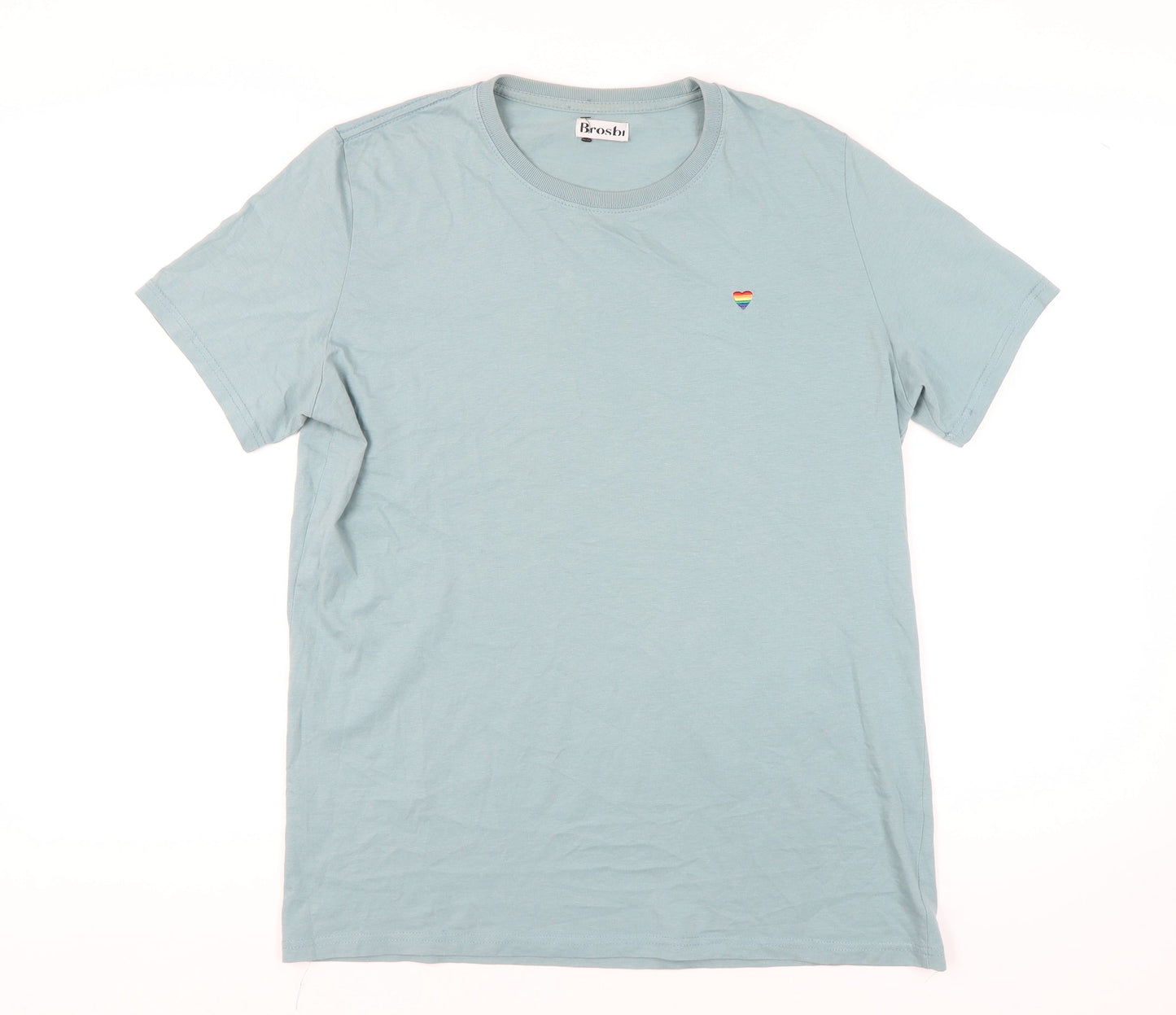 Brosbi Unisex Blue XL Basic Cotton T-Shirt