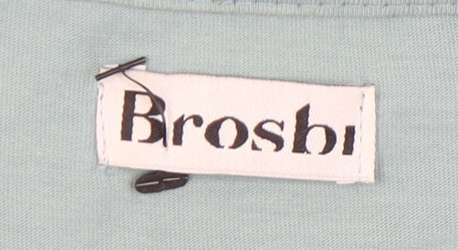 Brosbi Unisex Blue XL Basic Cotton T-Shirt