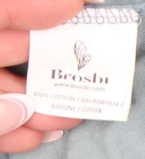 Brosbi Unisex Blue XL Basic Cotton T-Shirt