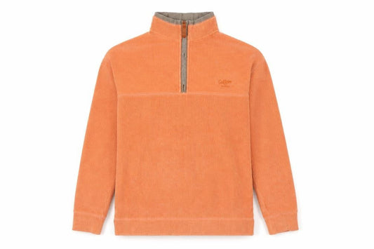 Cotton Traders Men's Orange Corduroy Pullover, Size S